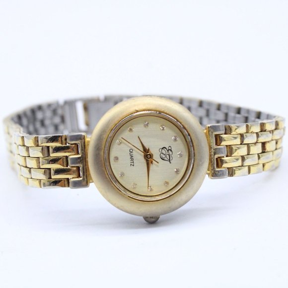 Vintage EJ Watch Womens Gold Tone Stainless Steel Classic Round Dial 90s - Picture 5 of 8